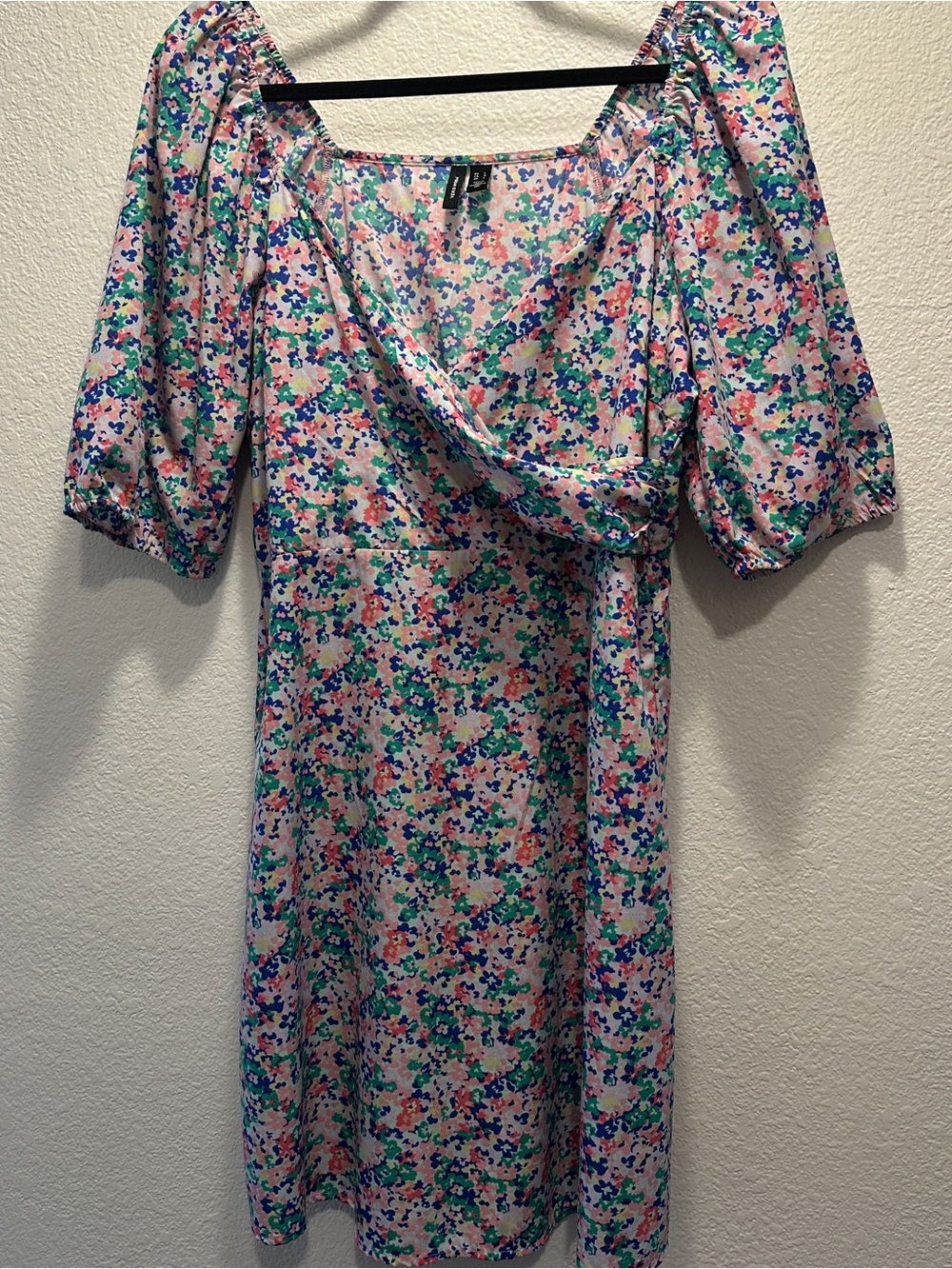 VERO MODA FLORAL PUFF SLEEVE MINI DRESS